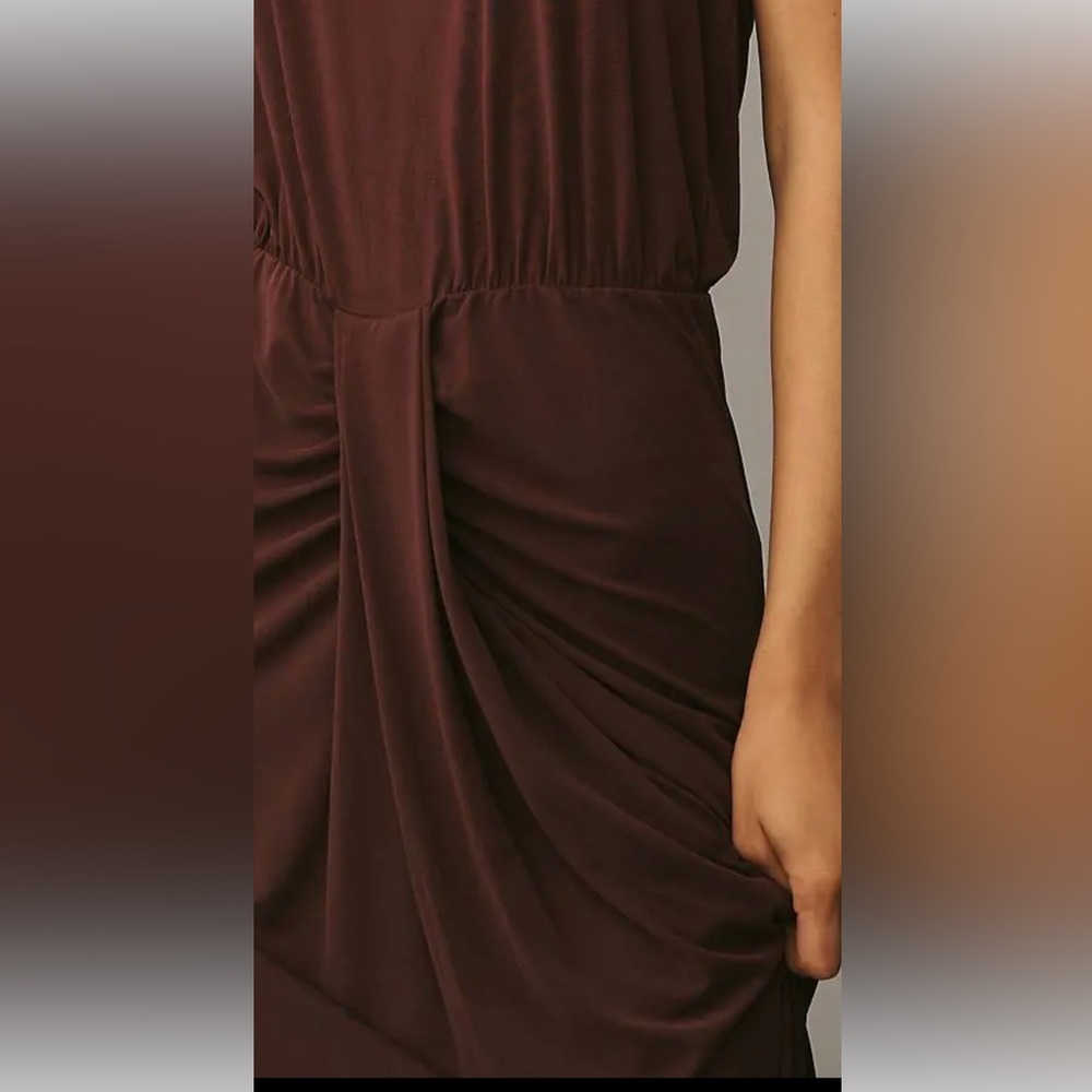 NWT! Anthropologie- Dolan Sleeveless Draped Midi Dress